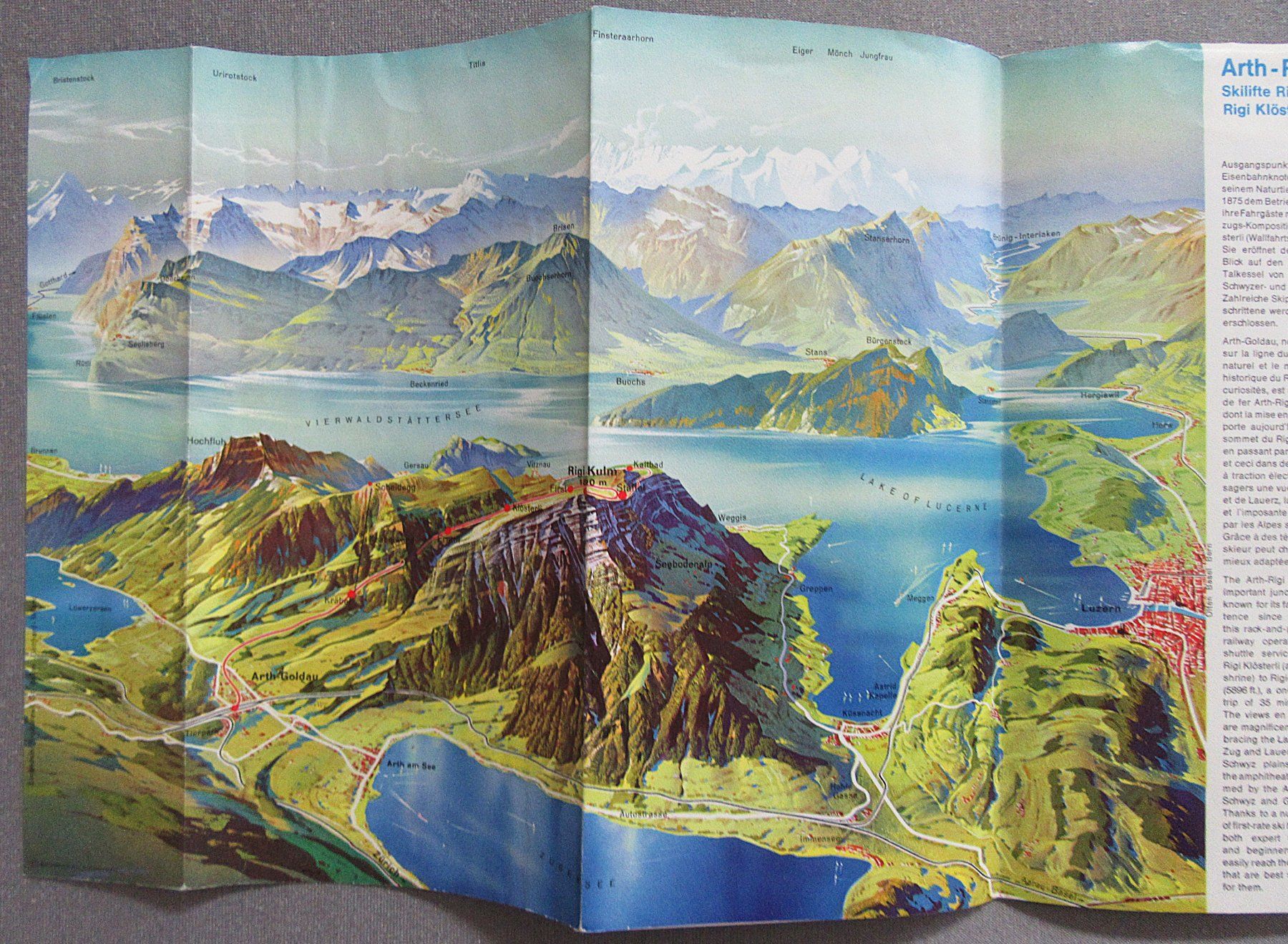 Documenti: Prospekt Rigi - mit Panoramakarten - von 1976 – Usato da Auenstein venduto da Padabimbim 5