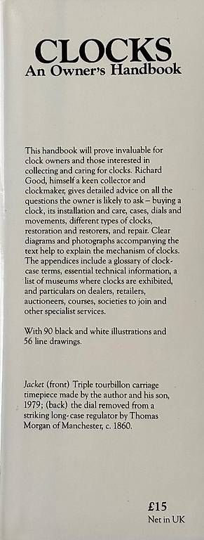 Libri: Clocks - An owner handbook – Usato da Adliswil venduto da Heimite 1