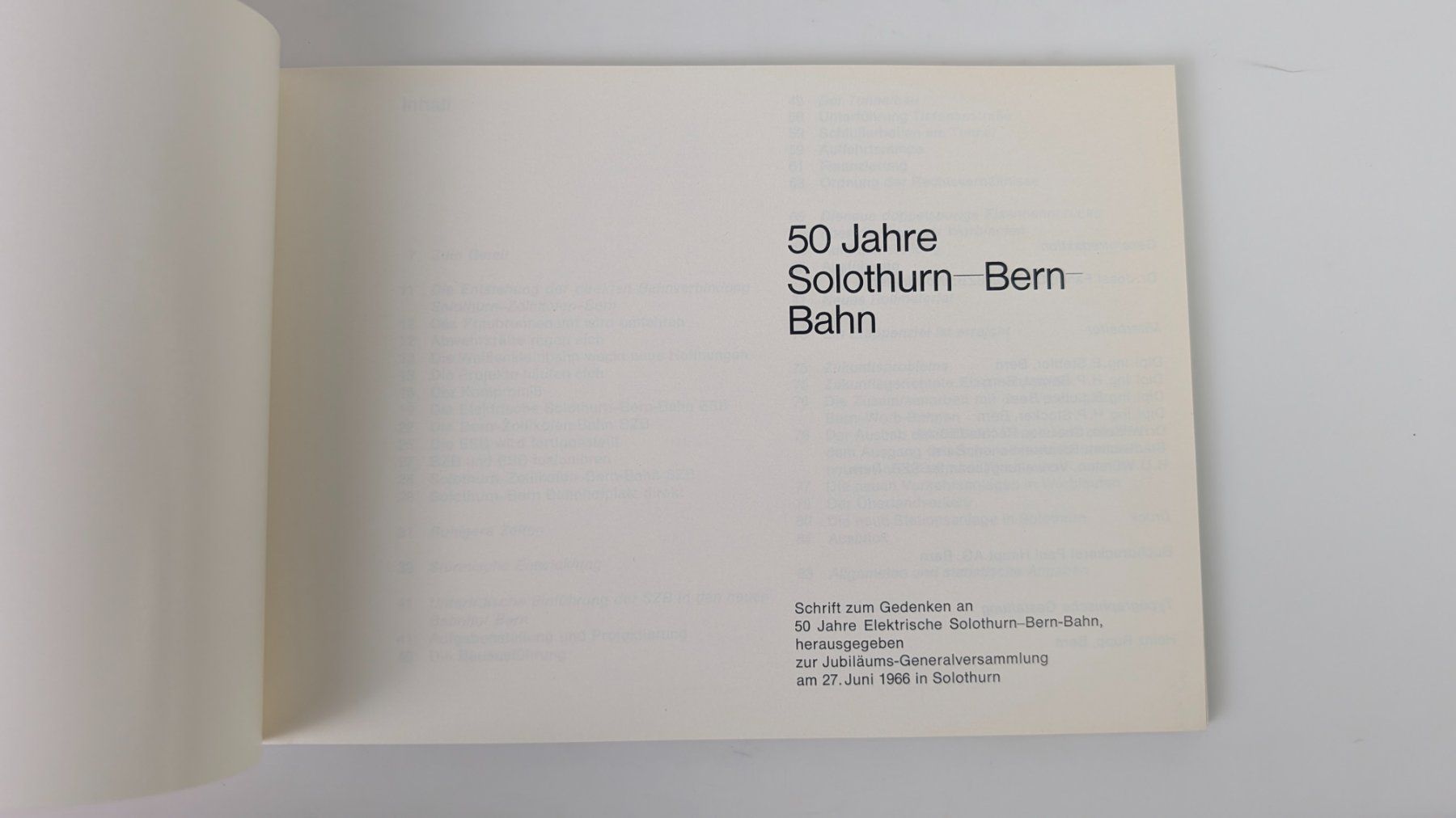 Documenti: 50 Jahre Solothurn - Bern Bahn - TOP – Usato da Zürich venduto da axolottchen 3