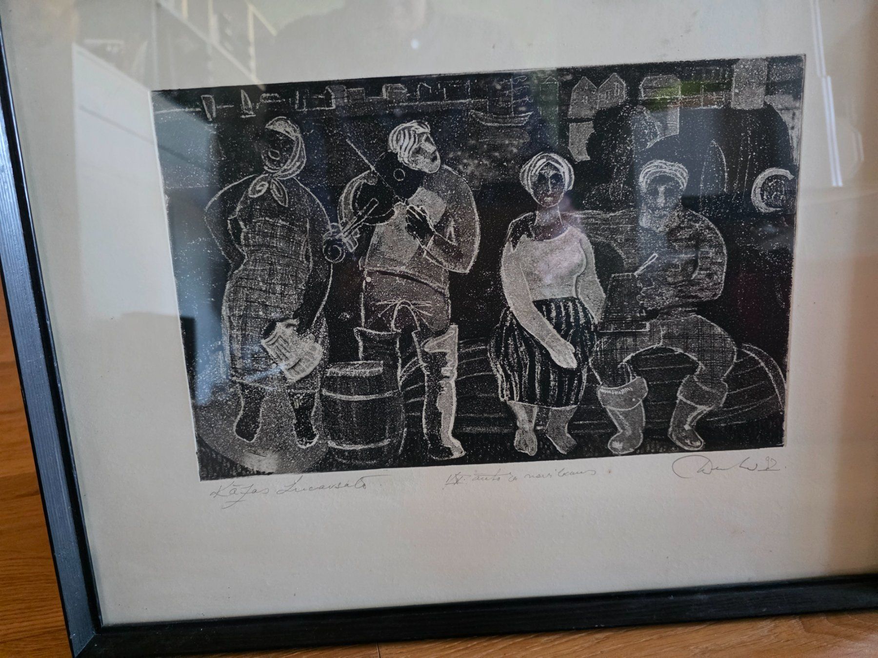 Foto & Immagini: Bild Lithografie Holzschnitt signiert – Usato da Walterswil BE venduto da Lonitti 1