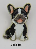 Ansteck Pin - FRENCHY - Emaille - Goldfarben - 3x2cm