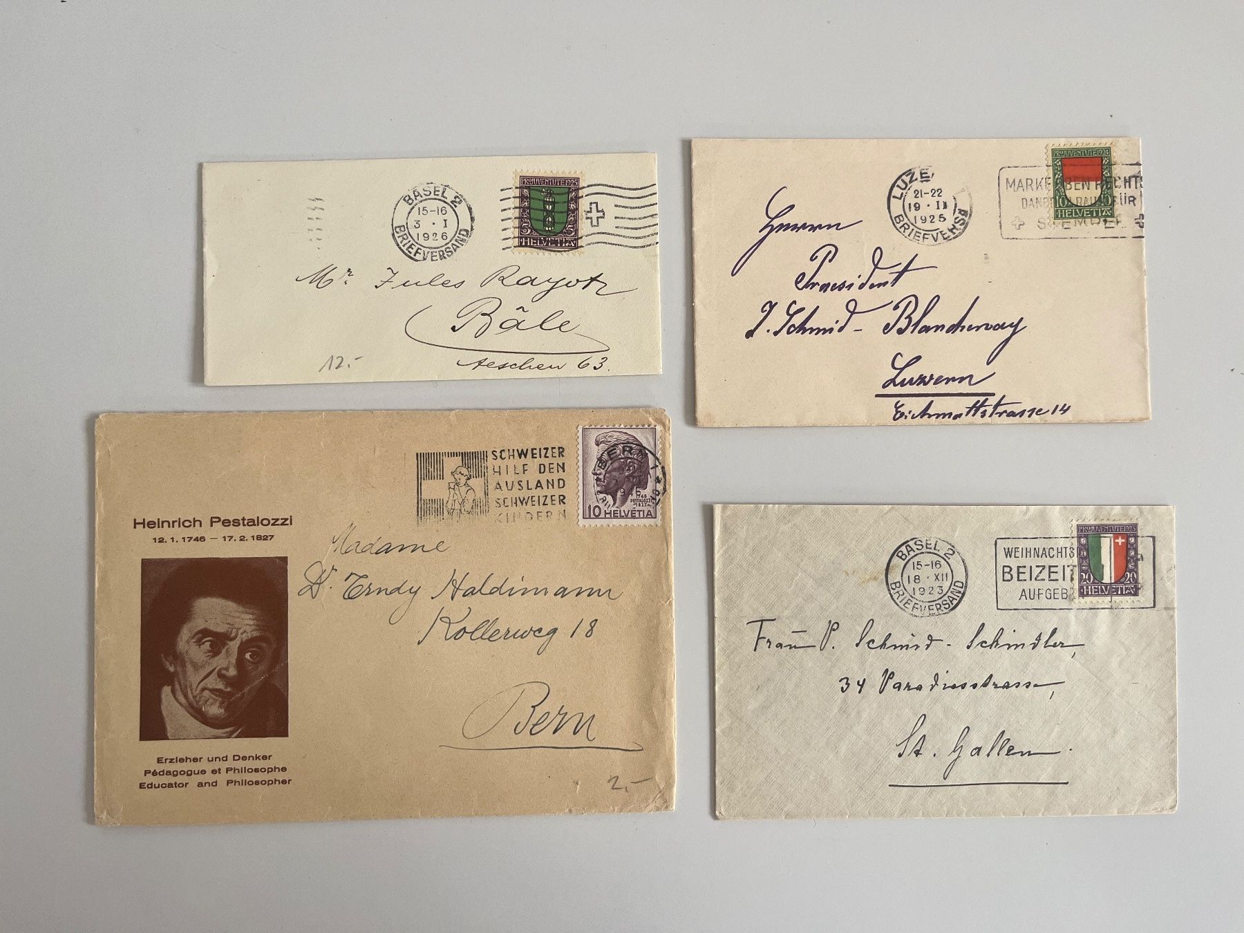 Alle Briefmarken: Ganzsachen Pro Juventute Schweiz – Gebraucht aus Adliswil von derrick0825