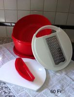 Tupperware Sieb, Raffel, Schneidbrett, Aufbewahrung