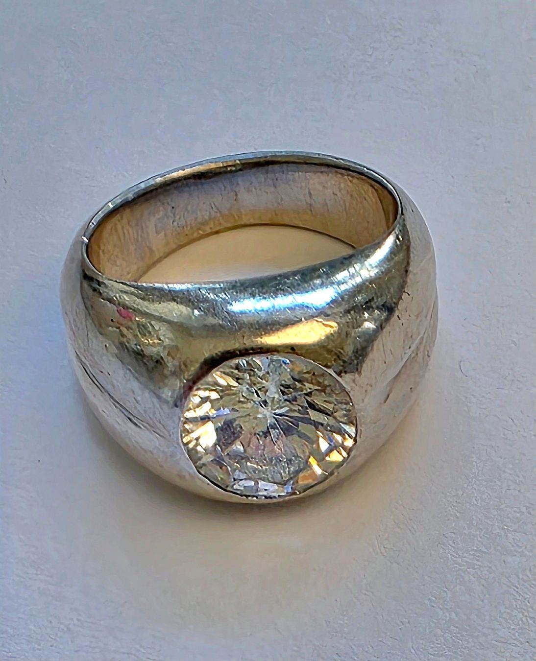 Anelli: Weissgold Ring mit 2 Carat Zirkon – Usato da Zürich venduto da Bieter04 4