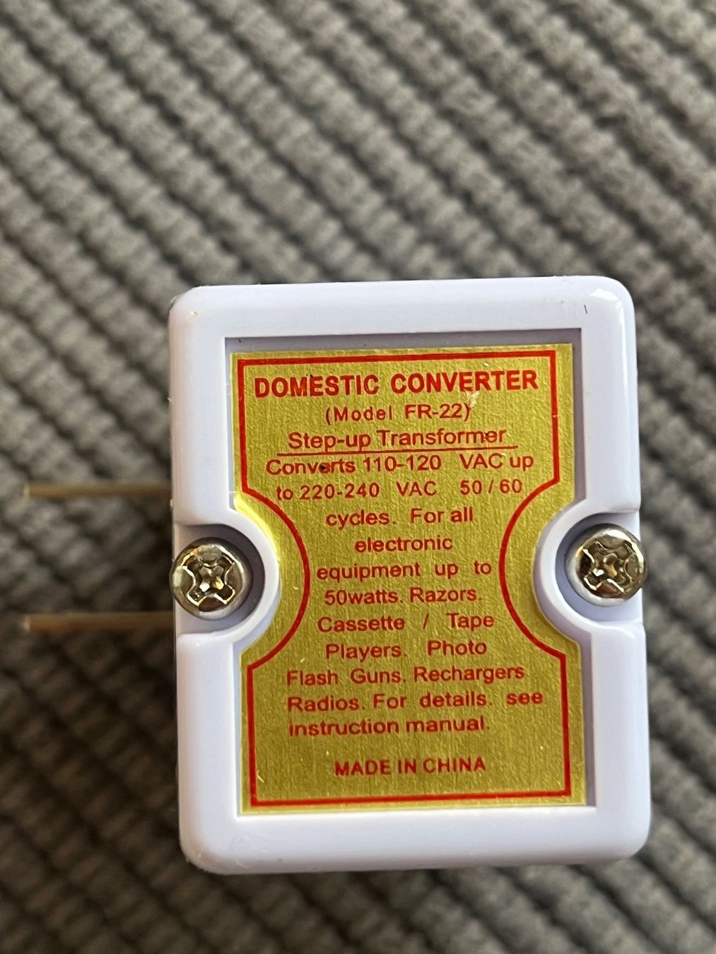 Convertitori: 50 Watt Reverse Voltage Converter – Usato da Zürich venduto da Gurkis 1