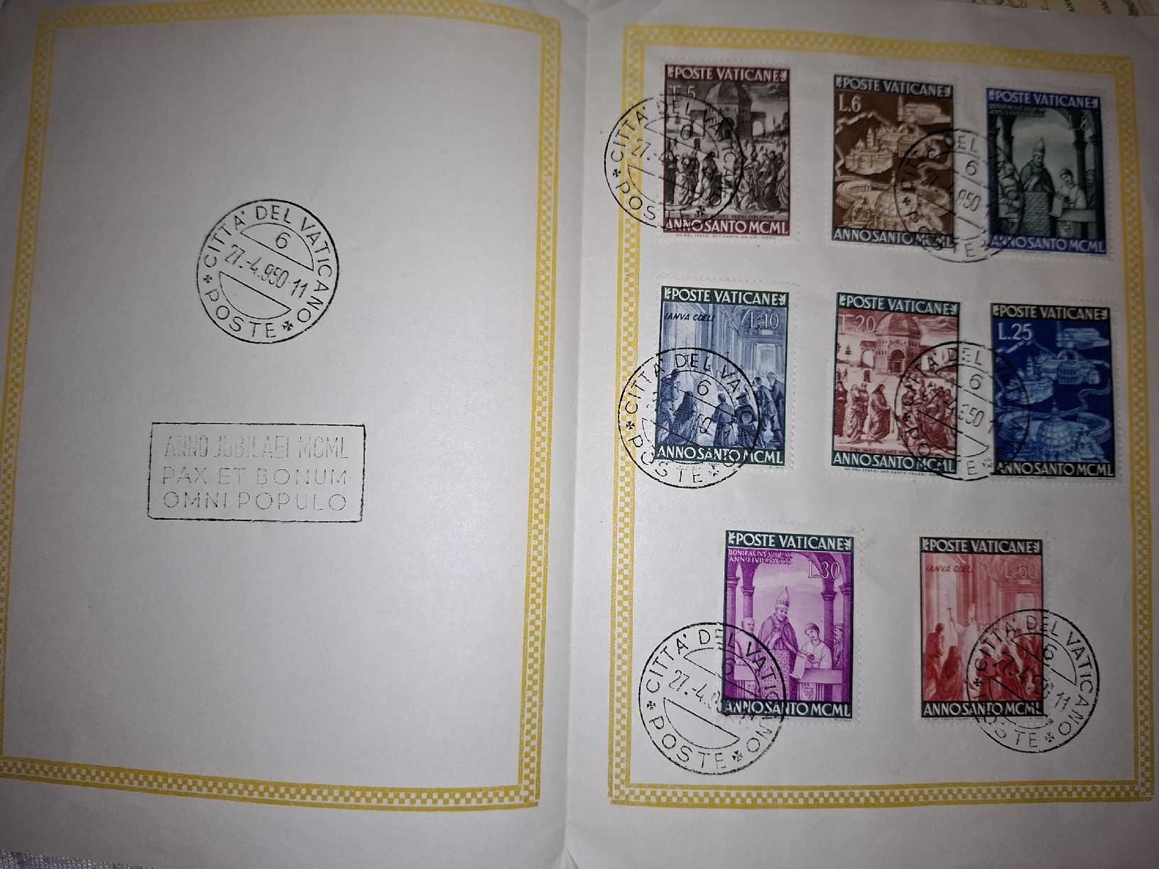Alle Briefmarken: Briefmarken Vatican 1950 – Gebraucht aus Balgach von SIMEON27 1