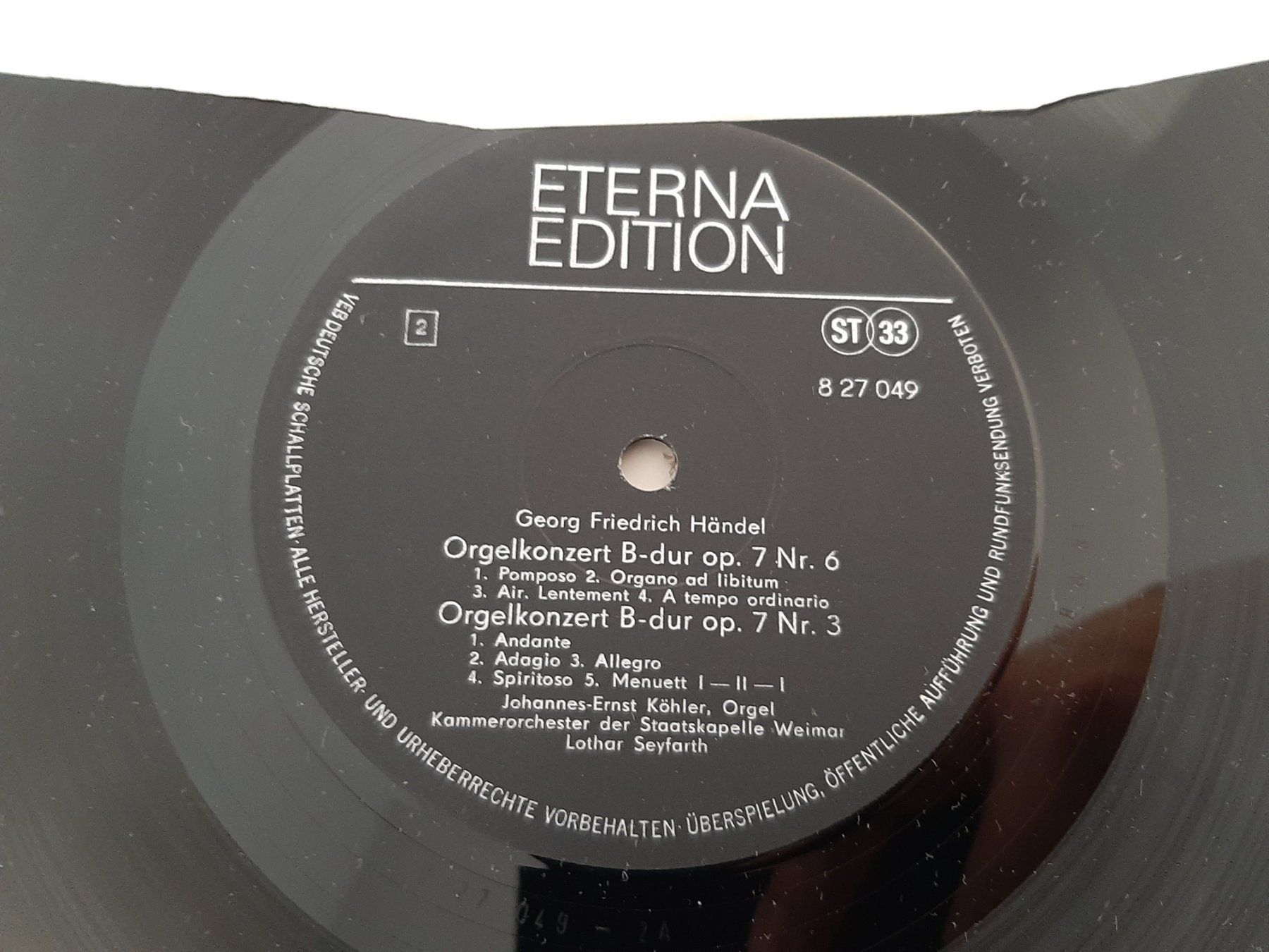 Dischi in vinile: Händel Orgelkonzerte Schallplatte – Usato da Aarburg venduto da NDK 3