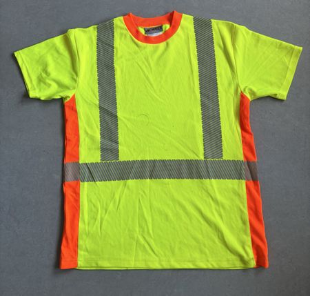 Fluo Sicherheits T-Shirt, Warnshirt,  Gr. L