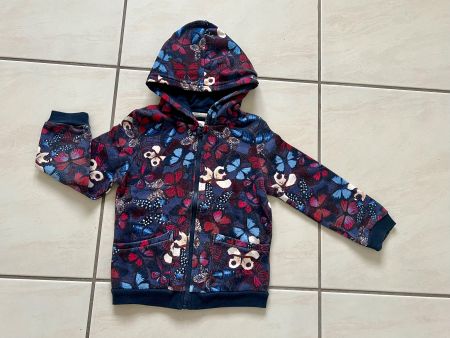 Sweatjacke Hoodie C&A 116 Schmetterling