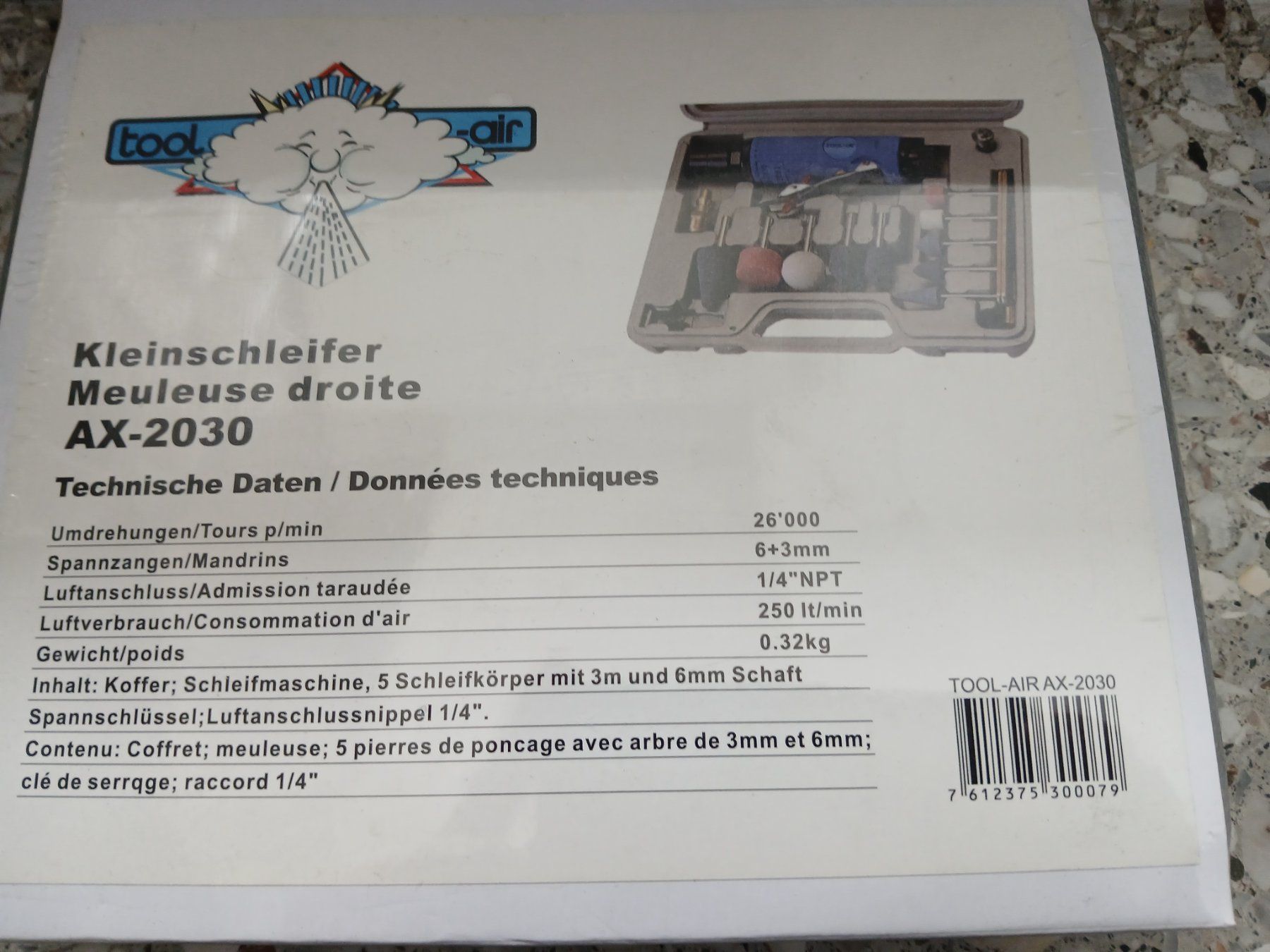 Smerigliatrici & Lucidatrici: Geradeschleifer- Set AX2030 – Nuovo e nell'imballaggio originale da Zürich venduto da guzijama