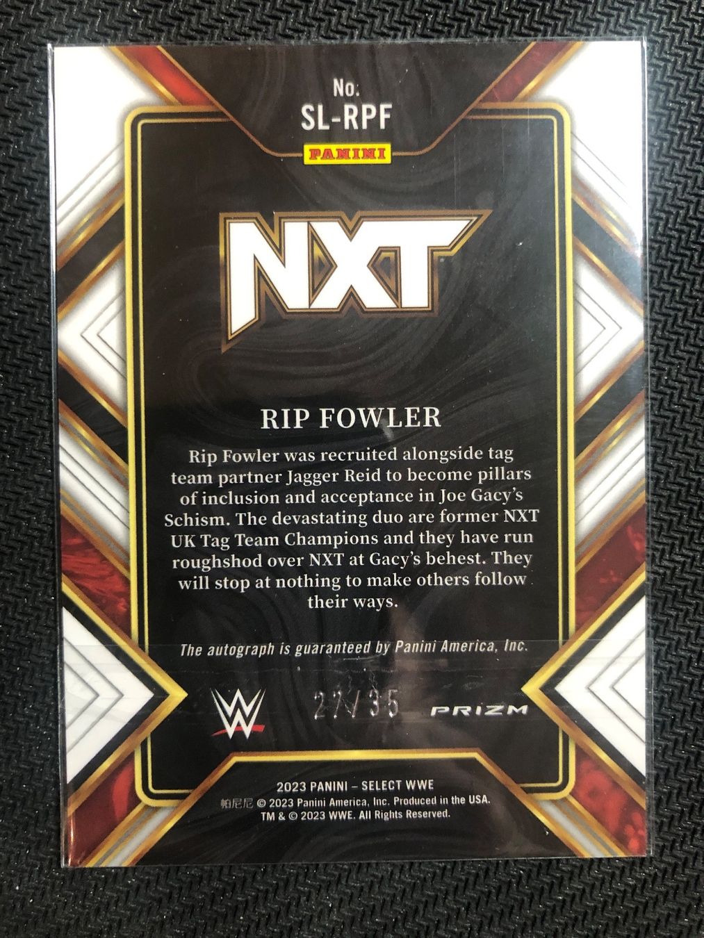 Panini Carte collezionabili: Panini Select WWE Rip Fowler Autogramm 27/35 – Usato da Wangenried venduto da Garagara 1