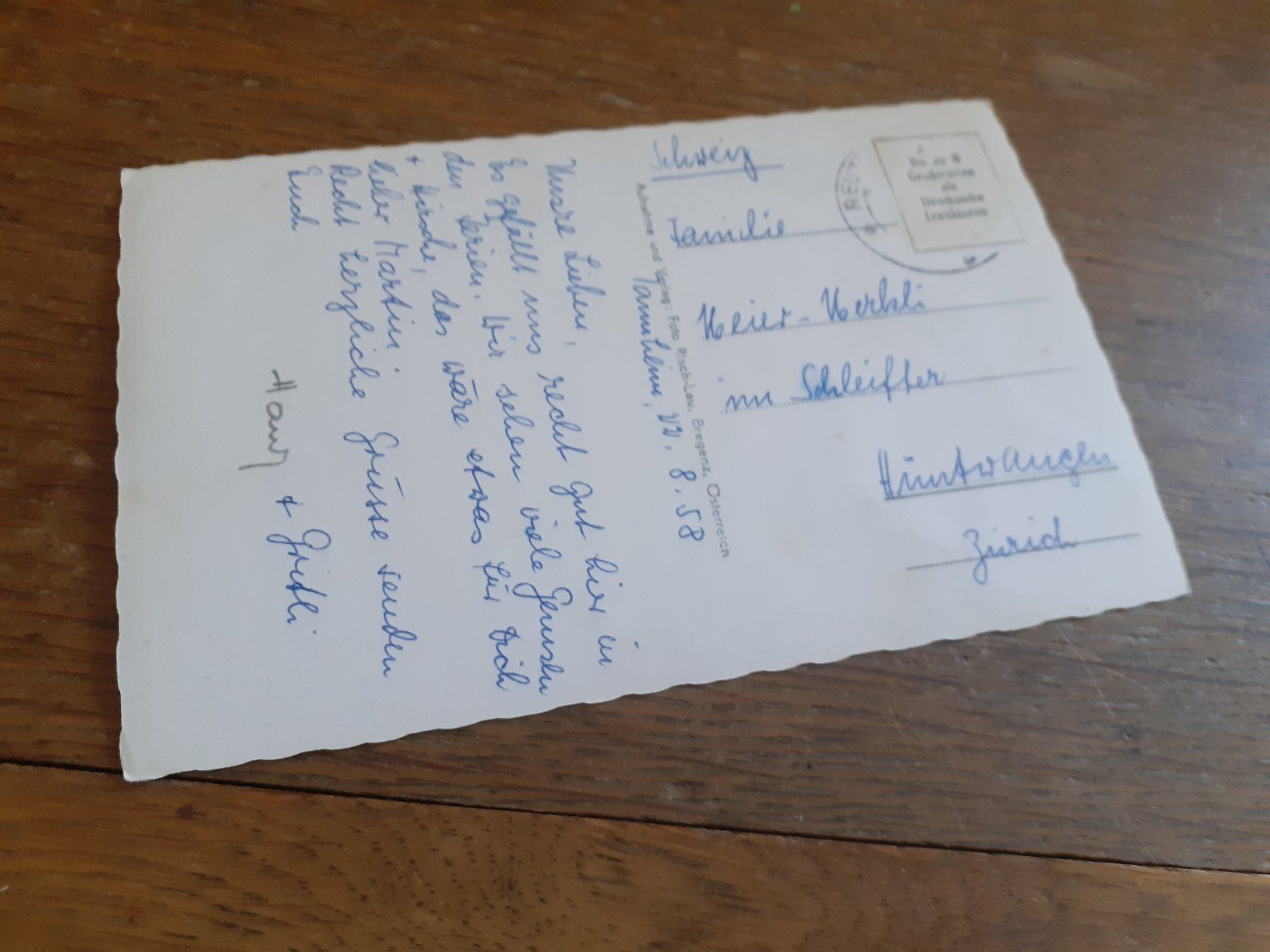 Cartes postales: STEIN ADLER - 1958 – D'occasion à Winterthur par Ornyx7 1
