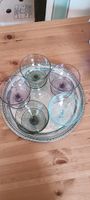 Eleganti coppette vintage in vetro colorate, set da 5 pezzi!