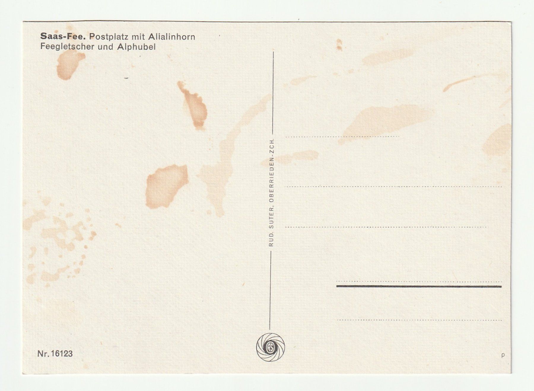 Cartoline postali: Ansichtskarte Saas-Fee Postplatz mit Allalinhorn – Nuovo (secondo la descrizione) da St. Gallen venduto da Ricardo_Deals 1