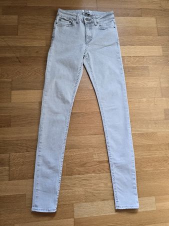 Acne Studios Skinny Jeans Skin 5 Silver Satin 25/34
