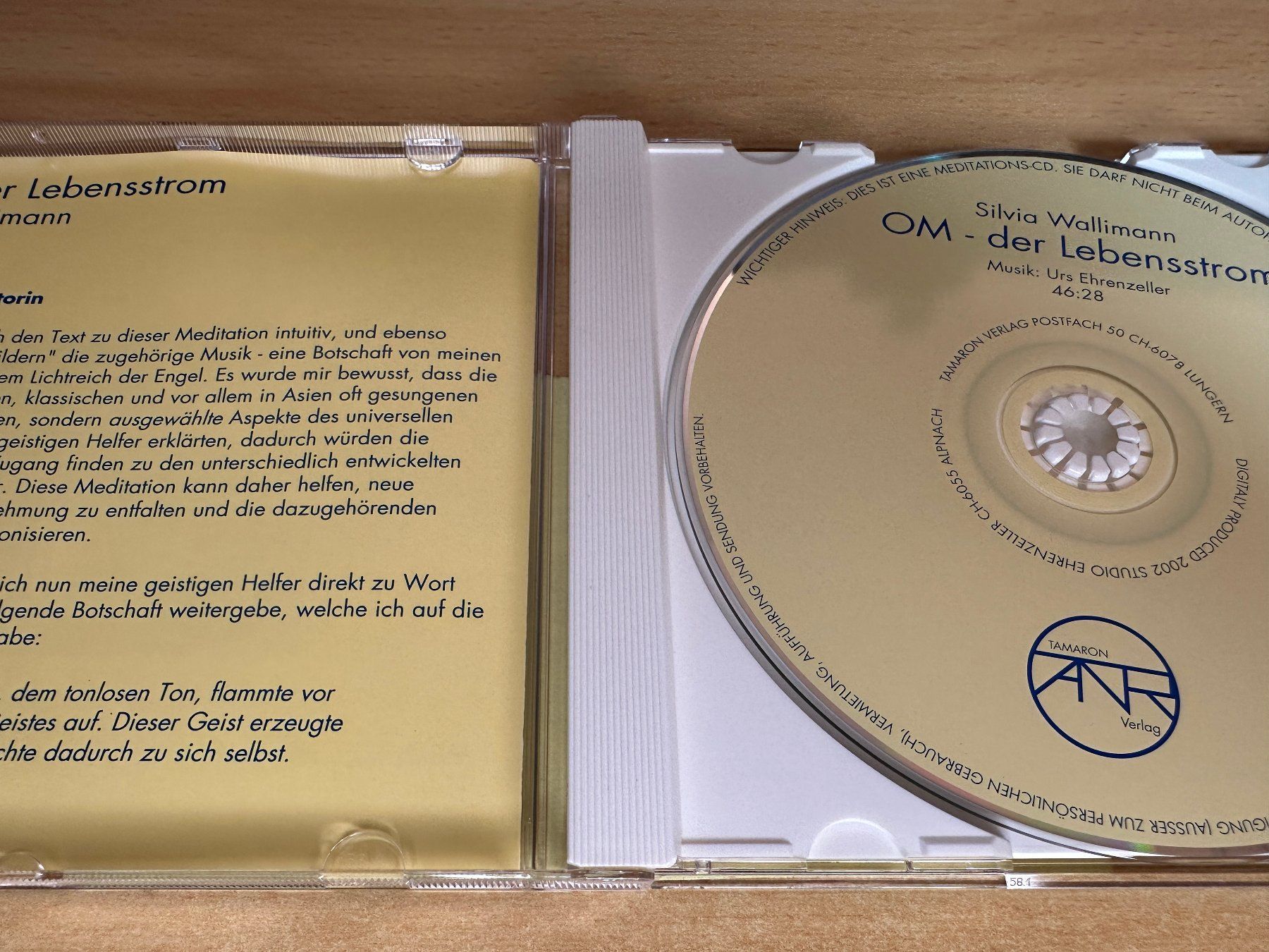 CD: U9 Silvia Wallimann – OM - Der Lebensstrom – Usato da Rikon im Tösstal venduto da Alpenmutz 2