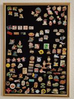 Pinwand mit ca. 100 verschiedenen Pins