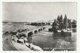 Alte Postkarte 1938, Ponte du Mont-Blanc ET Ile Rousseau