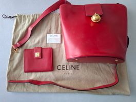 Antike CELINE (star ball bucket) rote Tasche