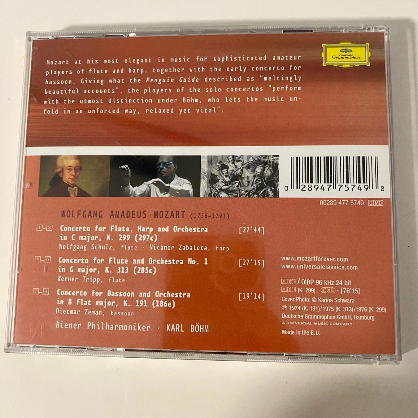 CDs: Mozart: Flöten- und Harfenkonzerte - Klassik CD – Gebraucht aus Krauchthal von MEWA01 1