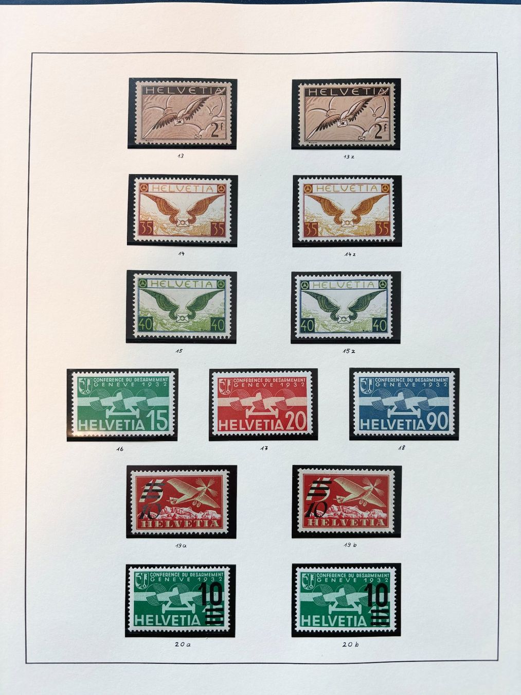Tutti i francobolli: 1919-72 Flugpost Sammlung komplett postfrisch **, Kat.3670.- – Nuovo (secondo la descrizione) da Nuglar venduto da Stamp88 2