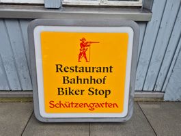Bier Leuchtreklame Brauerei Schützengarten