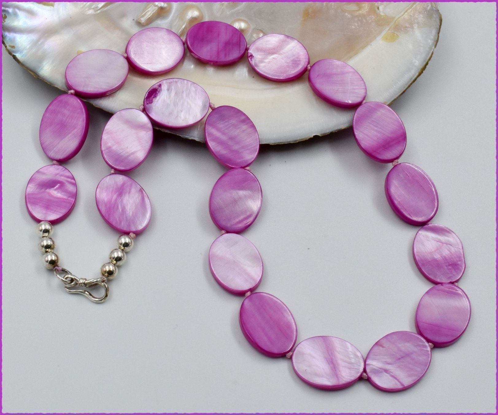 Catenine: ♛ Perlmutt Collier ca. 47 cm 925 Silber – Nuovo e nell'imballaggio originale da Oberglatt ZH venduto da Hot-Spot