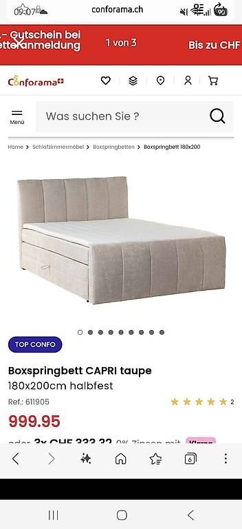 Letti: Boxspringbett 180x200 – Nuovo e nell'imballaggio originale da Kaisten venduto da Sam088 2