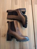 Stiefeletten braun Leder Grösse 36 Marco Tozzi