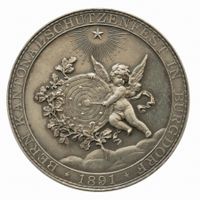 Schützenmedaille BE 1891 Burgdorf Silber