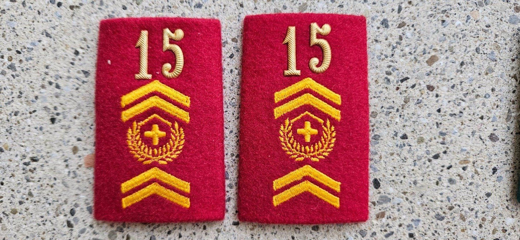 Schweizer Armee Placchette & Badge: *** Patten /Schulterschlaufen mit Nummer *** – Usato da Riedholz venduto da fr_sIruP