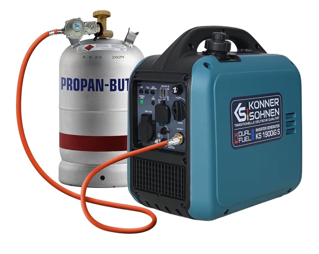 Stromgeneratoren: Stromgenerator 2000W, Dual Fuel Generator (LPG/Benzin), – Neu und originalverpackt aus Winterthur von SwissPrime