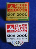 2 Pins Sion 2006 Switzerland Candidate Olympic