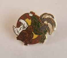 Simone Erni Kunst-Pin Hühner-Kreis – Limitiert 750 (Nr. 103)