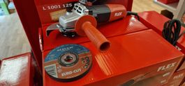 Flex Winkelschleifer Ø 125 mm mit 1000W mit 10 Trennscheiben