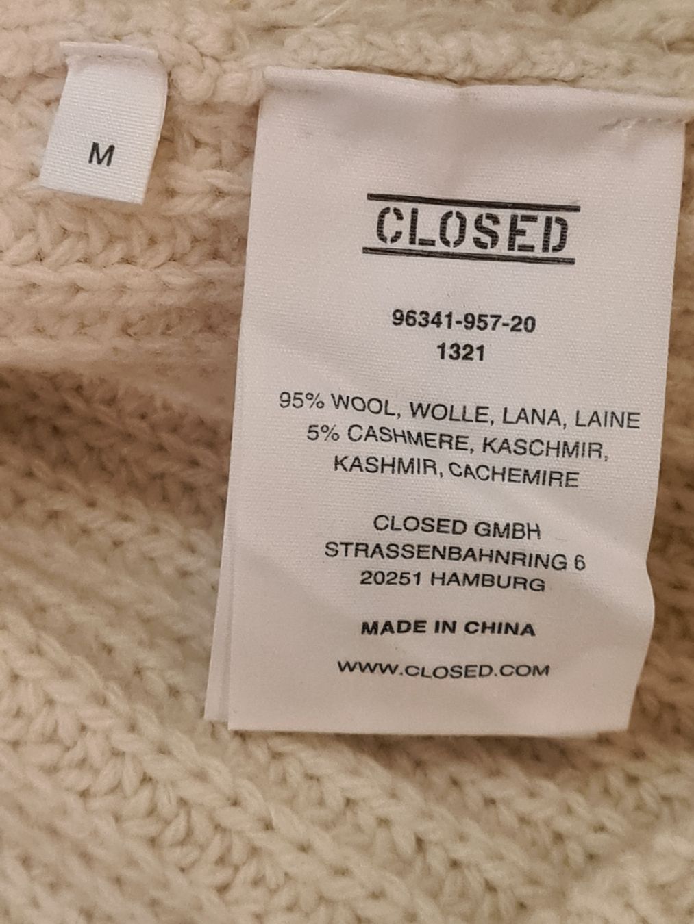 Closed Pullover & Sweatshirts: CLOSED PULLOVER CREMEFARBIG GR.M – Gebraucht aus Adlikon von jahr01 4