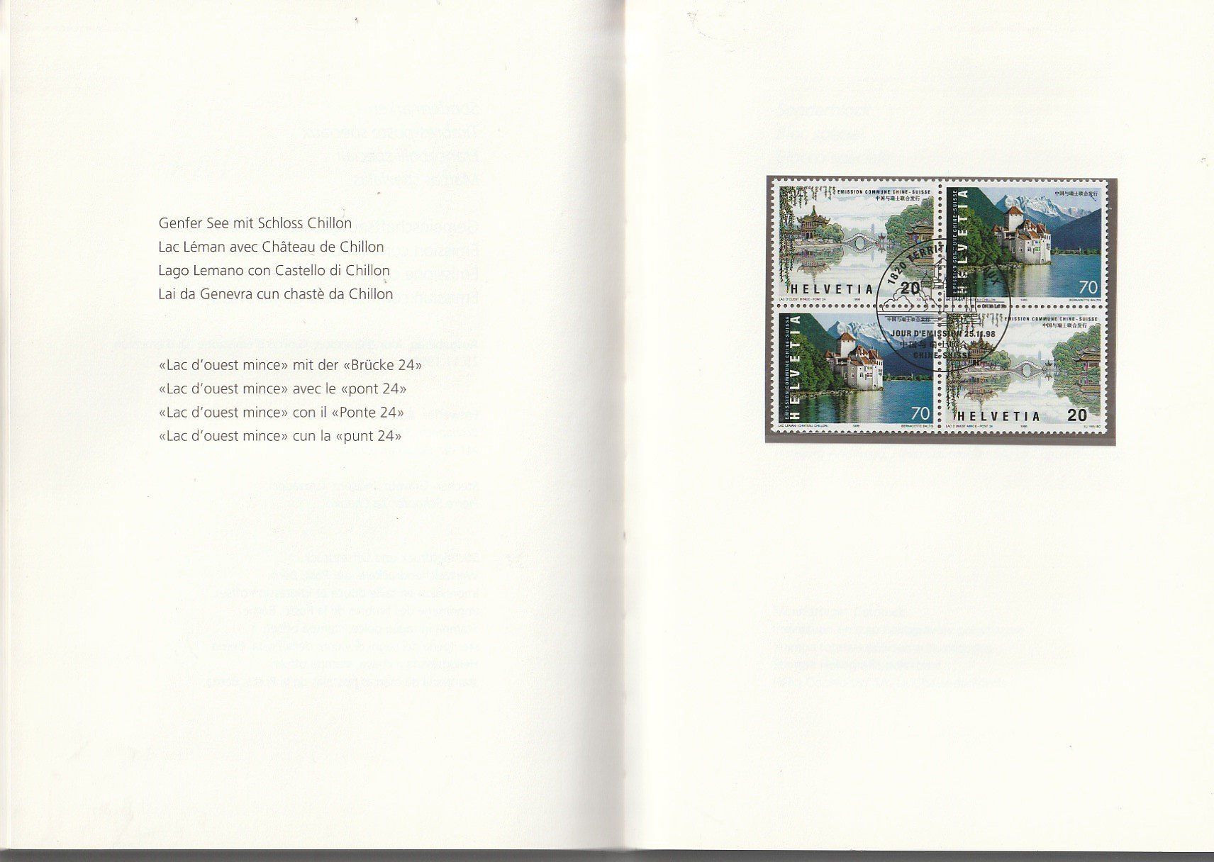 Tutti i francobolli: Broschüre "DIE POST/SWISSCOM",  1998 – Nuovo (secondo la descrizione) da Aarburg venduto da Aare10 1