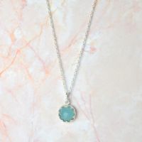 Halskette Silber 925 & Chalcedon (SK1362.45ACH)