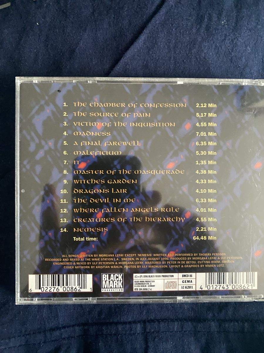CD: Morgana Lefay - Malefictum – Usato da Thayngen venduto da doncorvetto 1