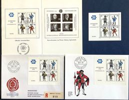 1974 Internaba Set - 2 x FDC ( 1x -R ) Folder + Block ET
