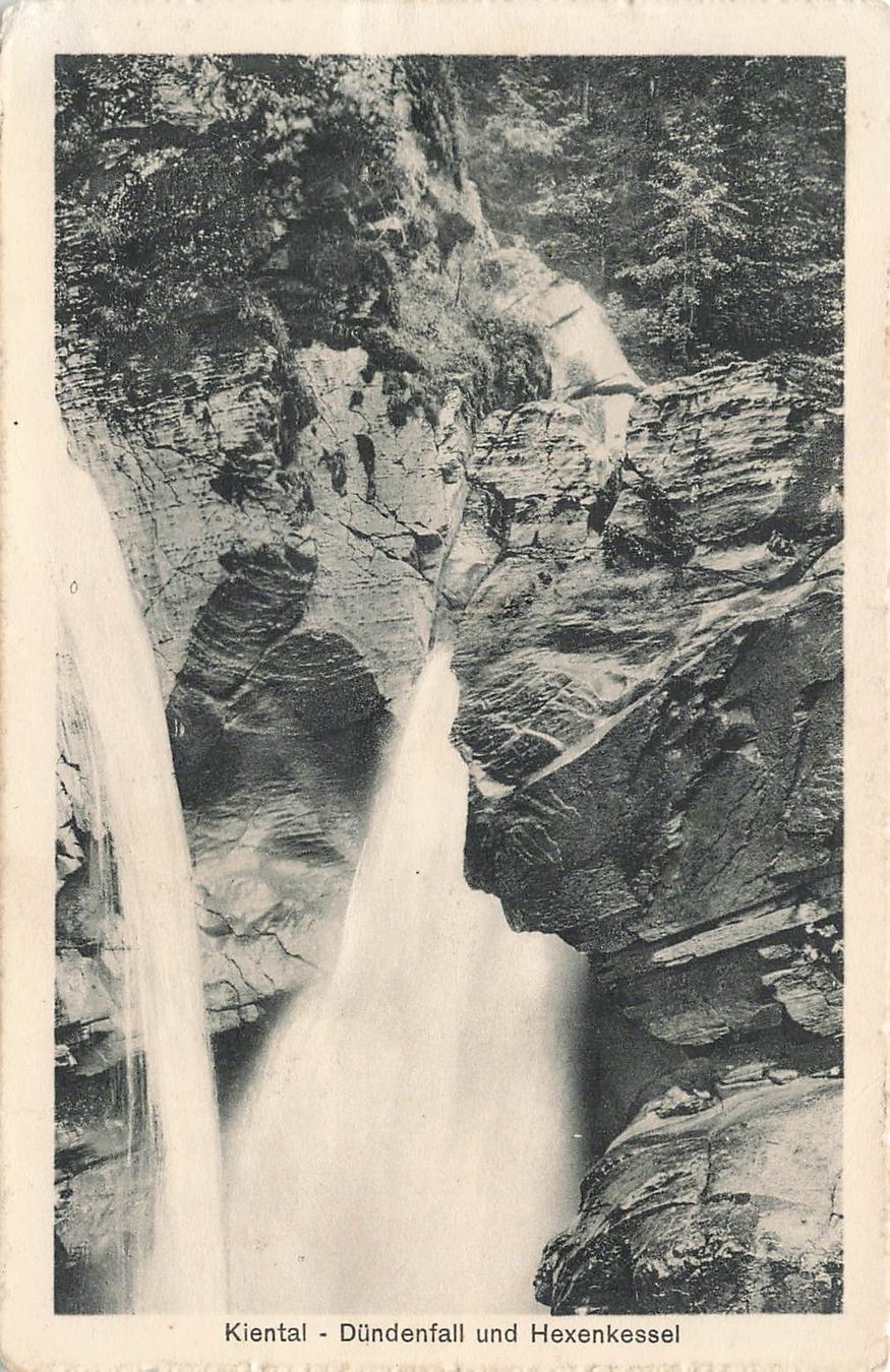 Cartoline postali: Kiental dündenfall und Hexenkessel ( Reichenbach ) – Usato da Biasca venduto da Blenio71