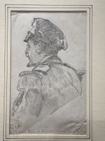 A.BACHELIN 1830-1890 DESSIN "PORTRAIT DE SOLDAT"