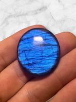 Labradorit Cabochon wunderschön in dunklem Blau, 50ct