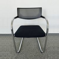 Vitra Visavis 2 Freischwinger - stapelbar - Schwarz - mit