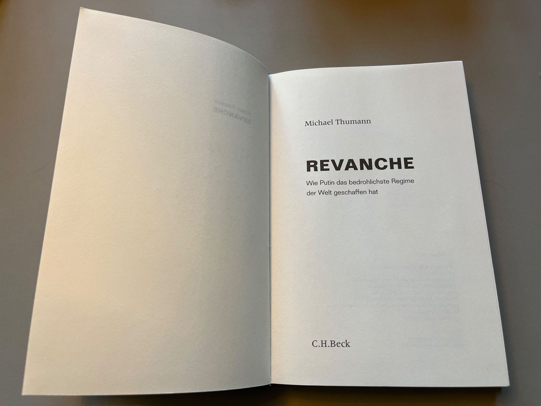 Libri: Michael Thumann: Revanche (Sachbuch) – Usato da Winterthur venduto da yvi_s 1
