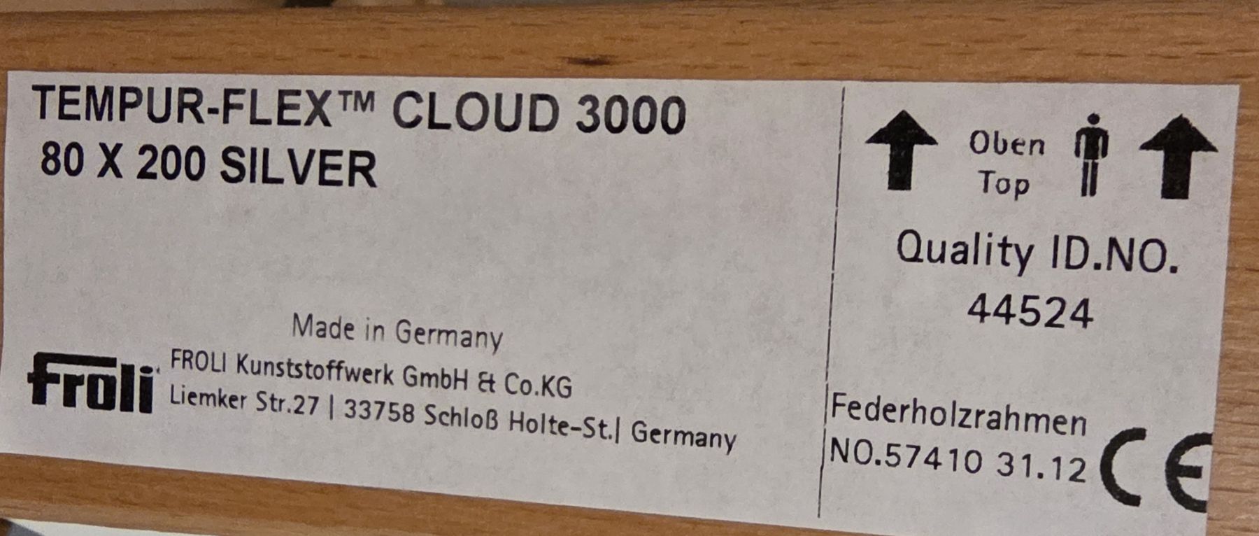 Tempur Lattenroste: TEMPUR-FLEX™ CLOUD 3000  80 X 200 SILVER – Gebraucht aus Lyss von Tool--Shop 3