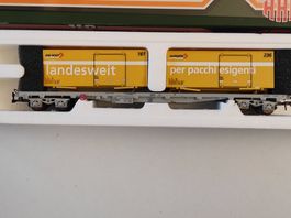 SBB Flachwagen Sgss mit 2 Postcontainer von Hag H0, WS