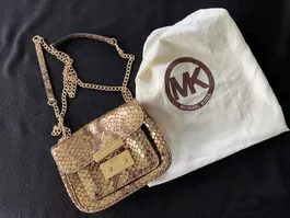 Michael Kors Tasche Gold Metallic Schlangenmuster selten