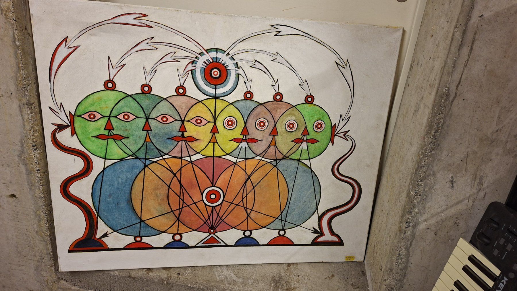 Dipinti: Originales, farbenfrohes Gemälde, abstrakte Kunst. H.Heller – Usato da Schaffhausen venduto da meteor7 2