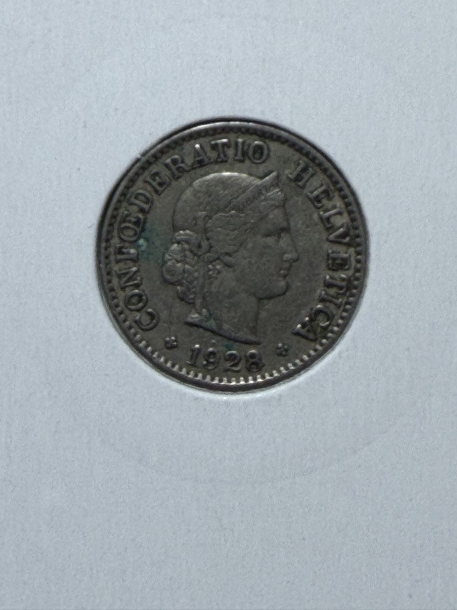 Tutti le monete: CH - 5 cts - 1928 – Usato da Payerne venduto da Mike1682 1